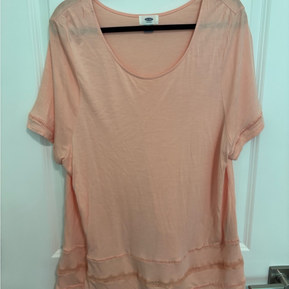 Old Navy Peach Short Sleeve Blouse